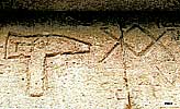 marque de passage de compagnons pont du Gard