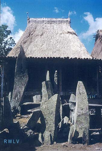 megalithes a Bena, village ngada de Flores