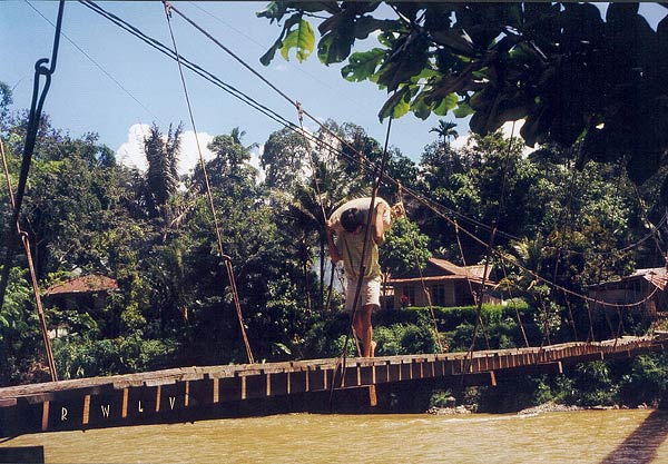 passerelle pres de Rantepao Sulawesi